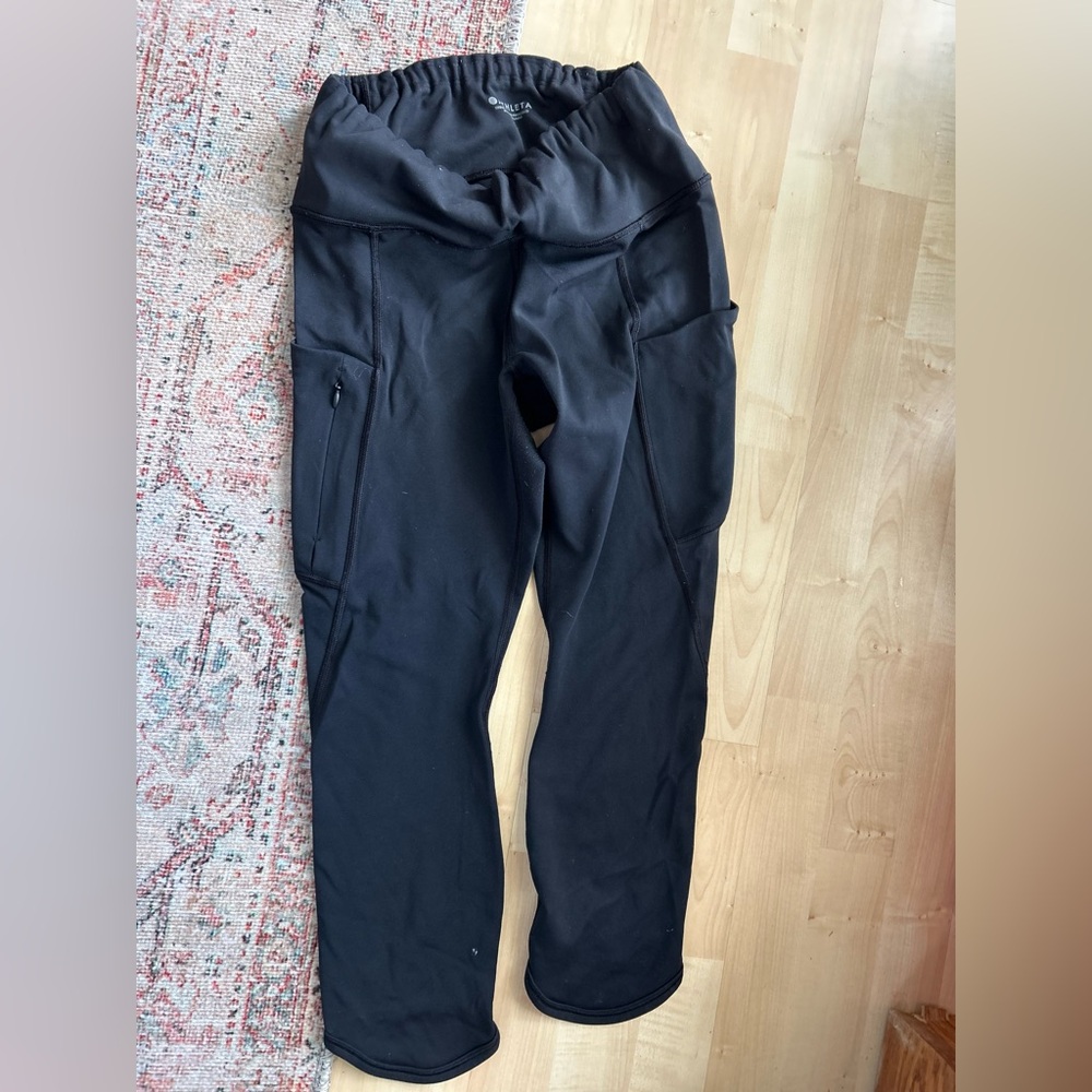 Athleta Black Pants High-Waisted Legging